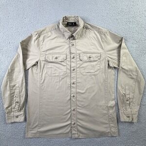 Triple Aught Design Overland Shirt TAD Tactical Tan Made In USA Mens Size Large